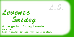 levente smideg business card